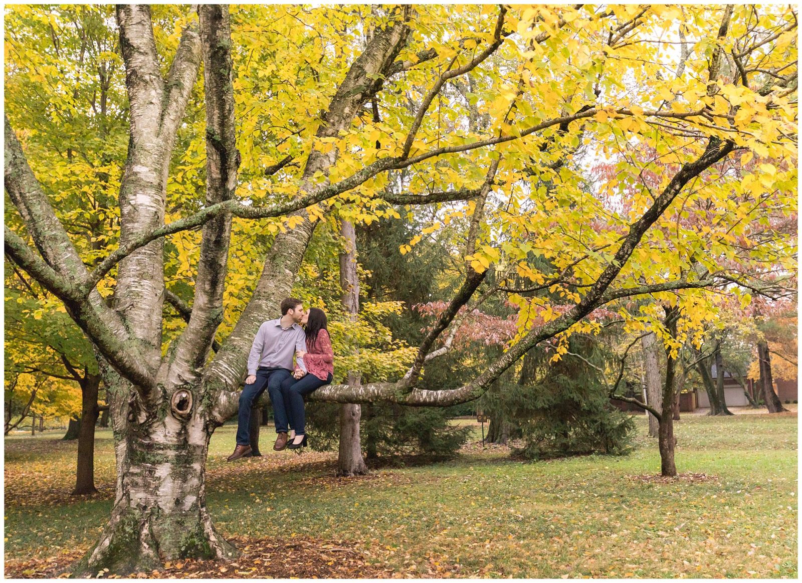 Fall engagement session at Ashland The Henry Clay Estate in Lexington, KY