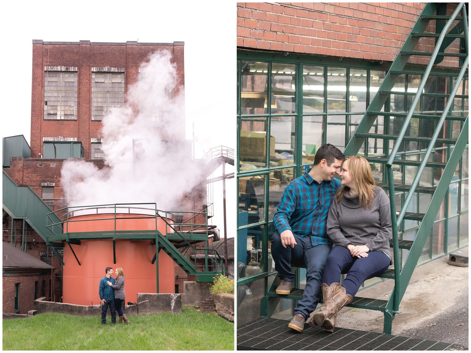 Distillery engagement session at Buffalo Trace Distillery in Frankfort, Kentucky.
