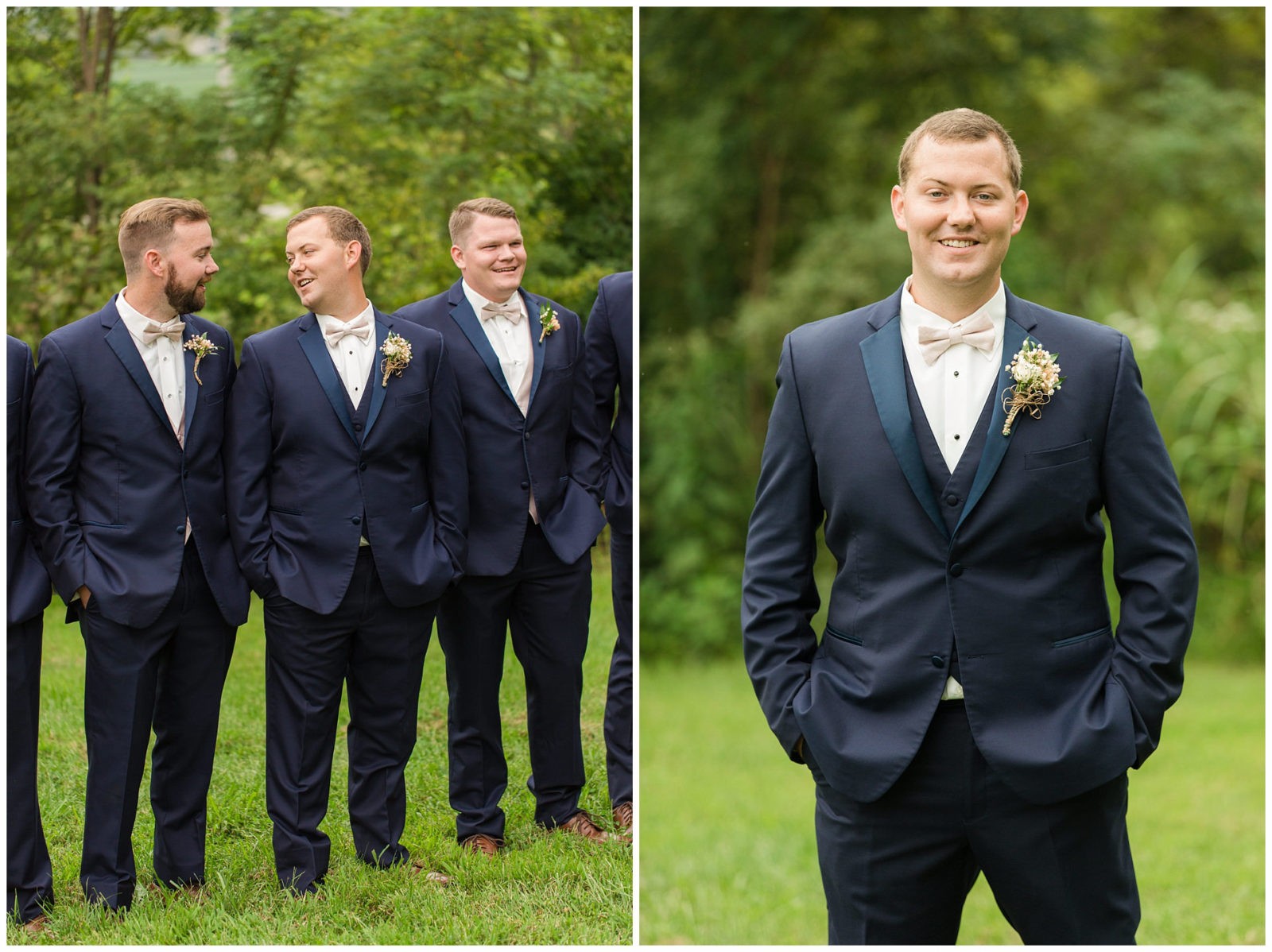 Wedding Groom and Groomsmen Photos at the Barn at McCall Springs in Lawrenceburg, Kentucky.