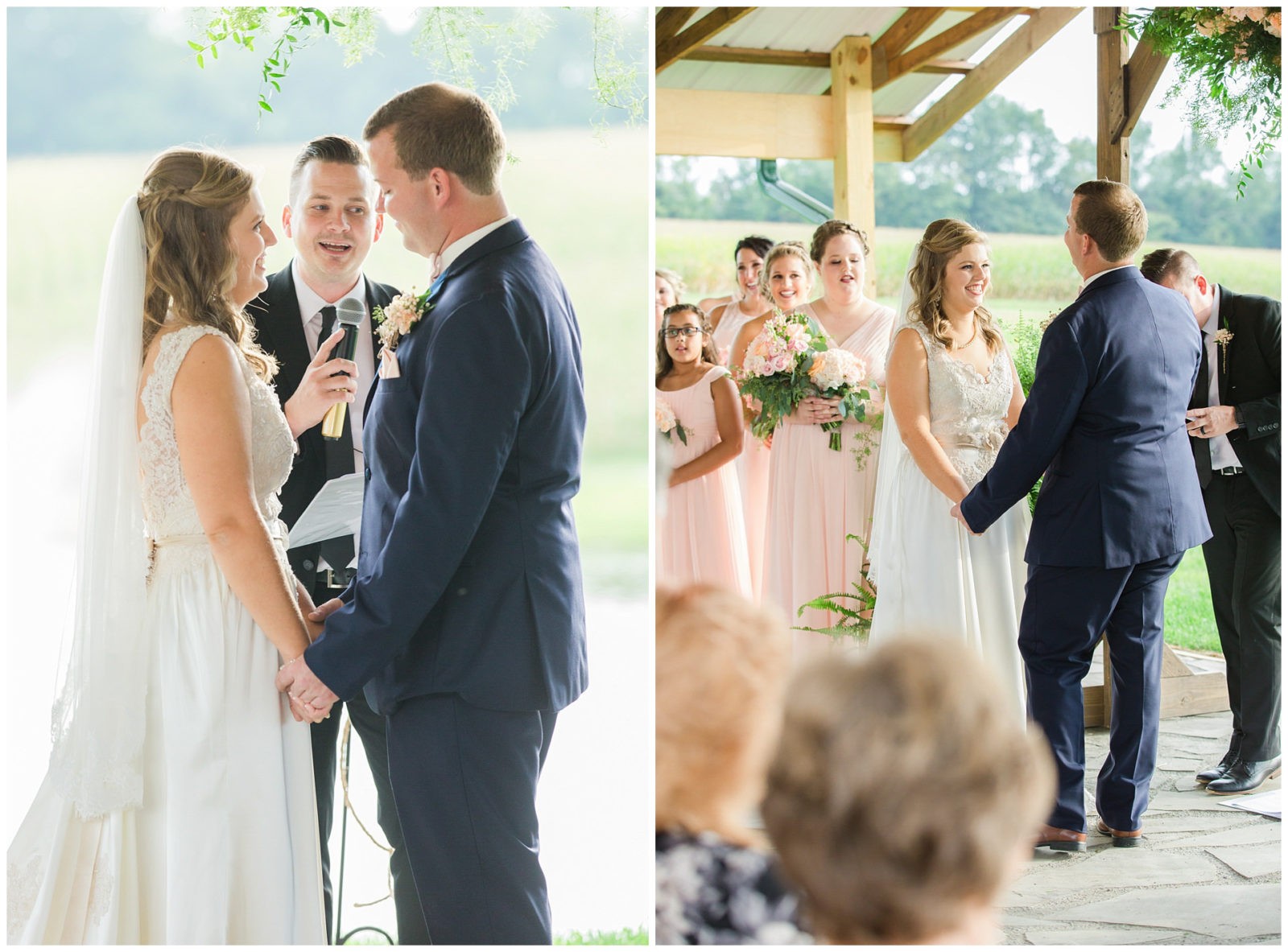 Wedding Ceremony Photos at the Barn at McCall Springs in Lawrenceburg, Kentucky.