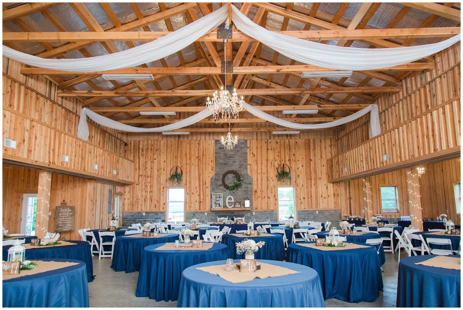 Barn Wedding Reception Details at the Barn at McCall Springs in Lawrenceburg, Kentucky.
