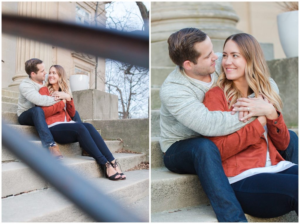 Downtown Engagement Session at a Wine Boutique and Gratz Park in ...