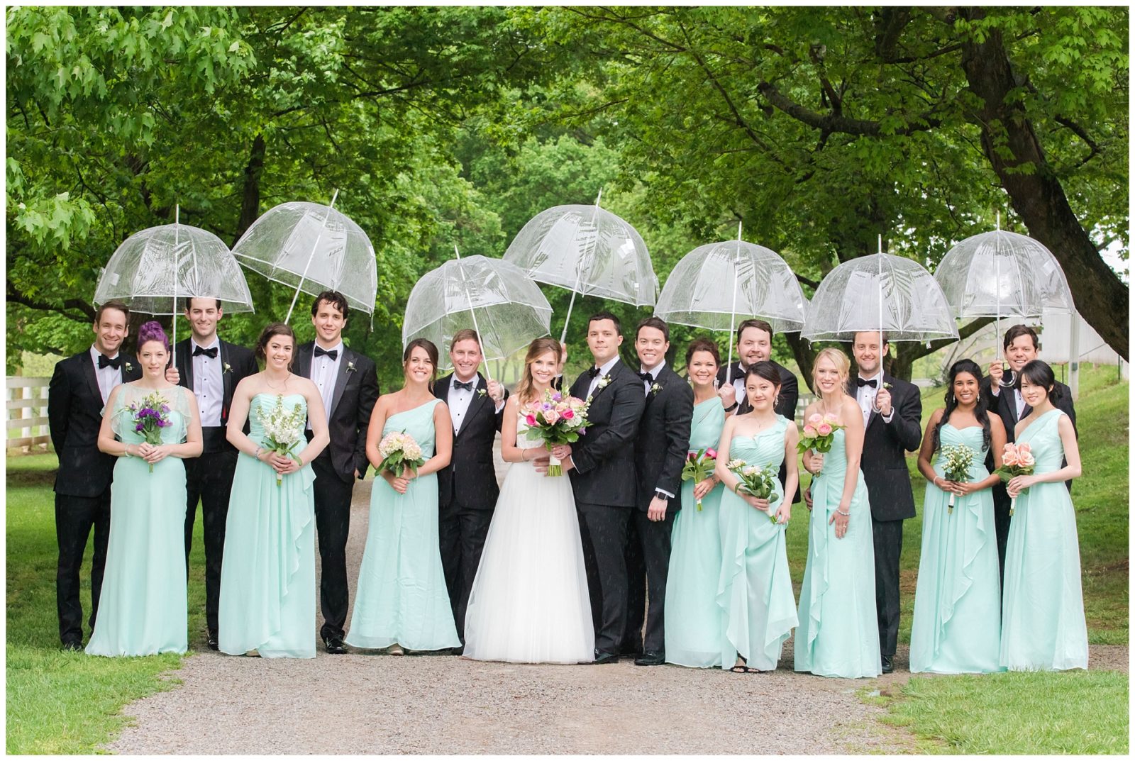 Rain on your wedding day at Shaker Village in Harrodsburg Kentucky.