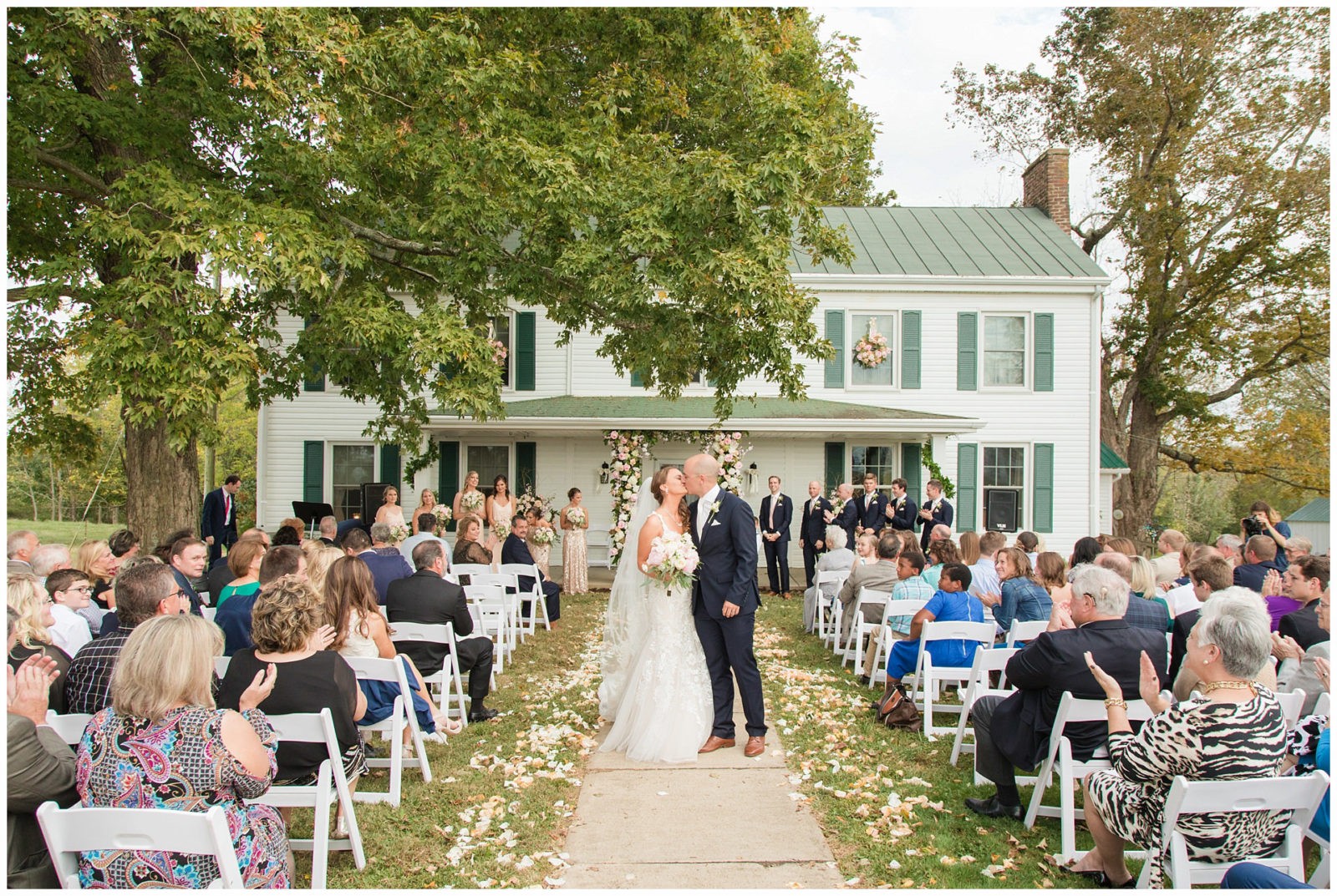 Outdoor ceremony wedding photography in Bardstown, Kentucky.