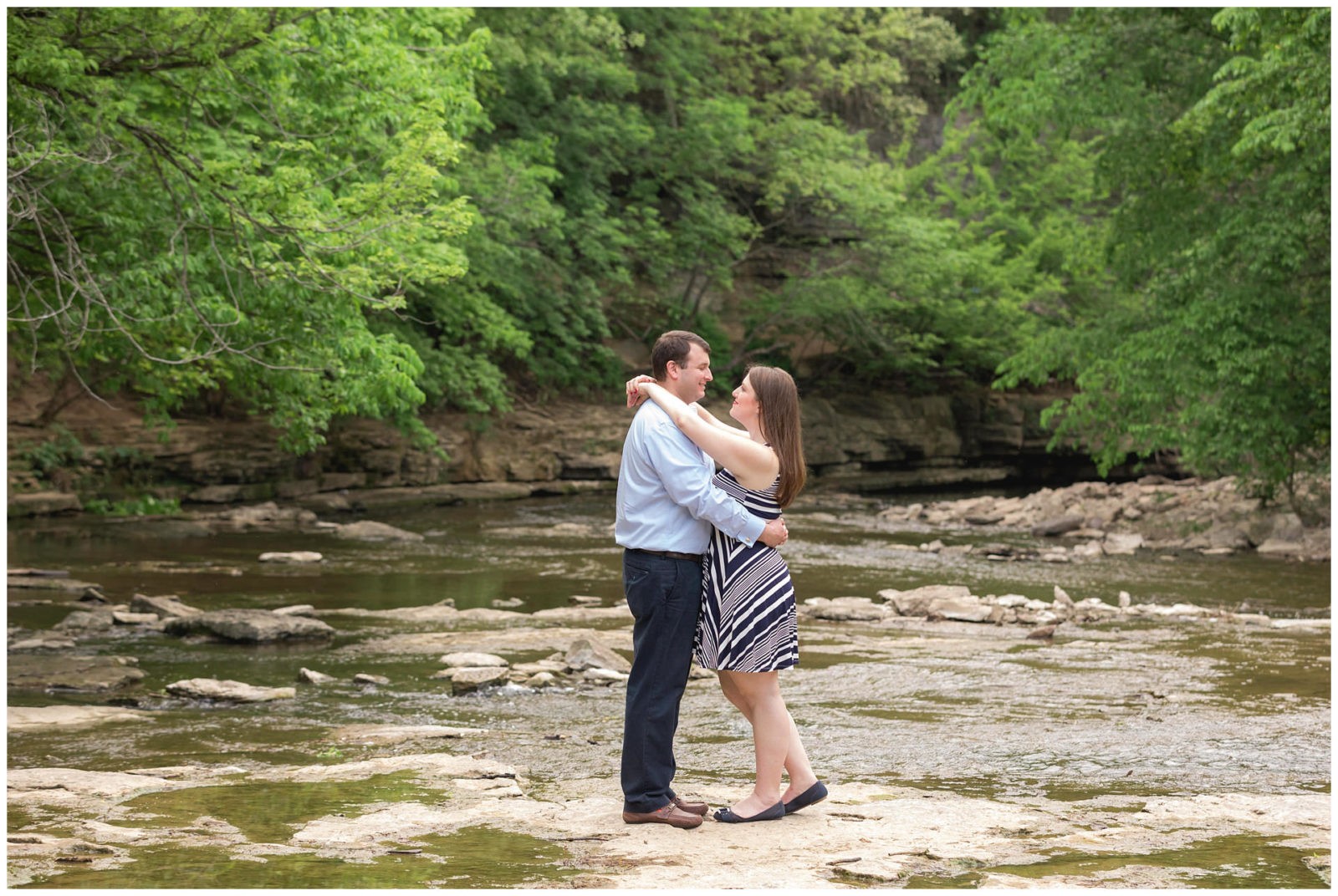 Engagement photos at Big Rock Park in Louisville, KY