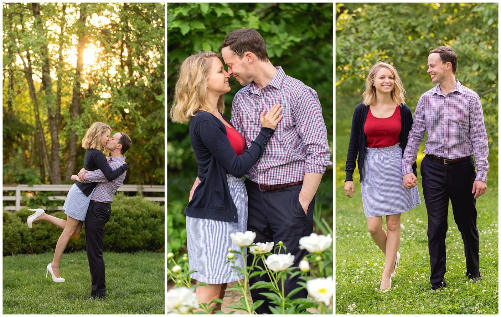 Engagement photos at the University of Kentucky Arboretum in Lexington, KY
