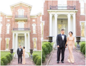 Fall sunset engagement session at White Hall State Historic Site in Richmond, Kentucky.