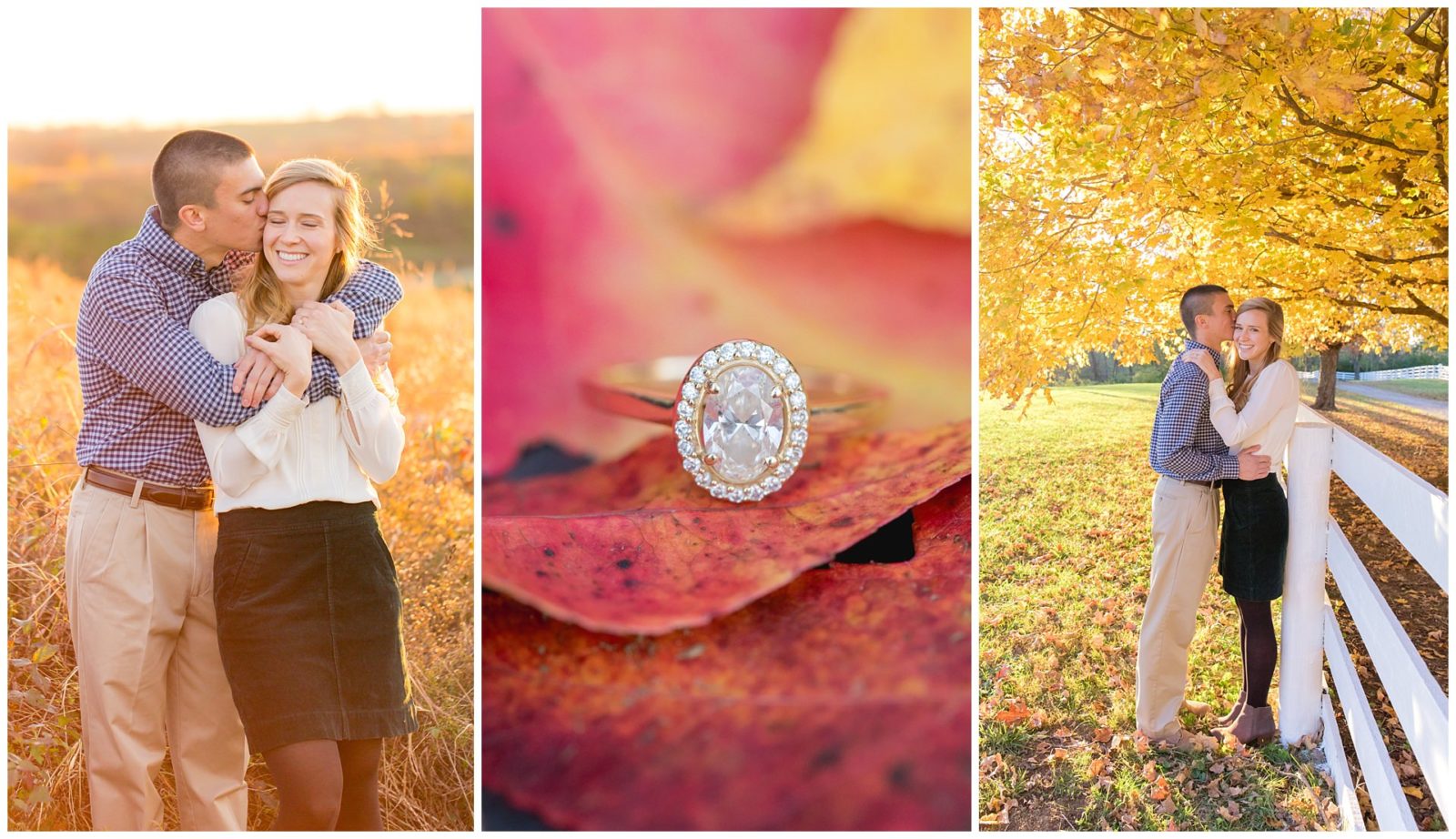 Countryside Fall Engagement Session at Shaker Village in Harrodsburg, KY