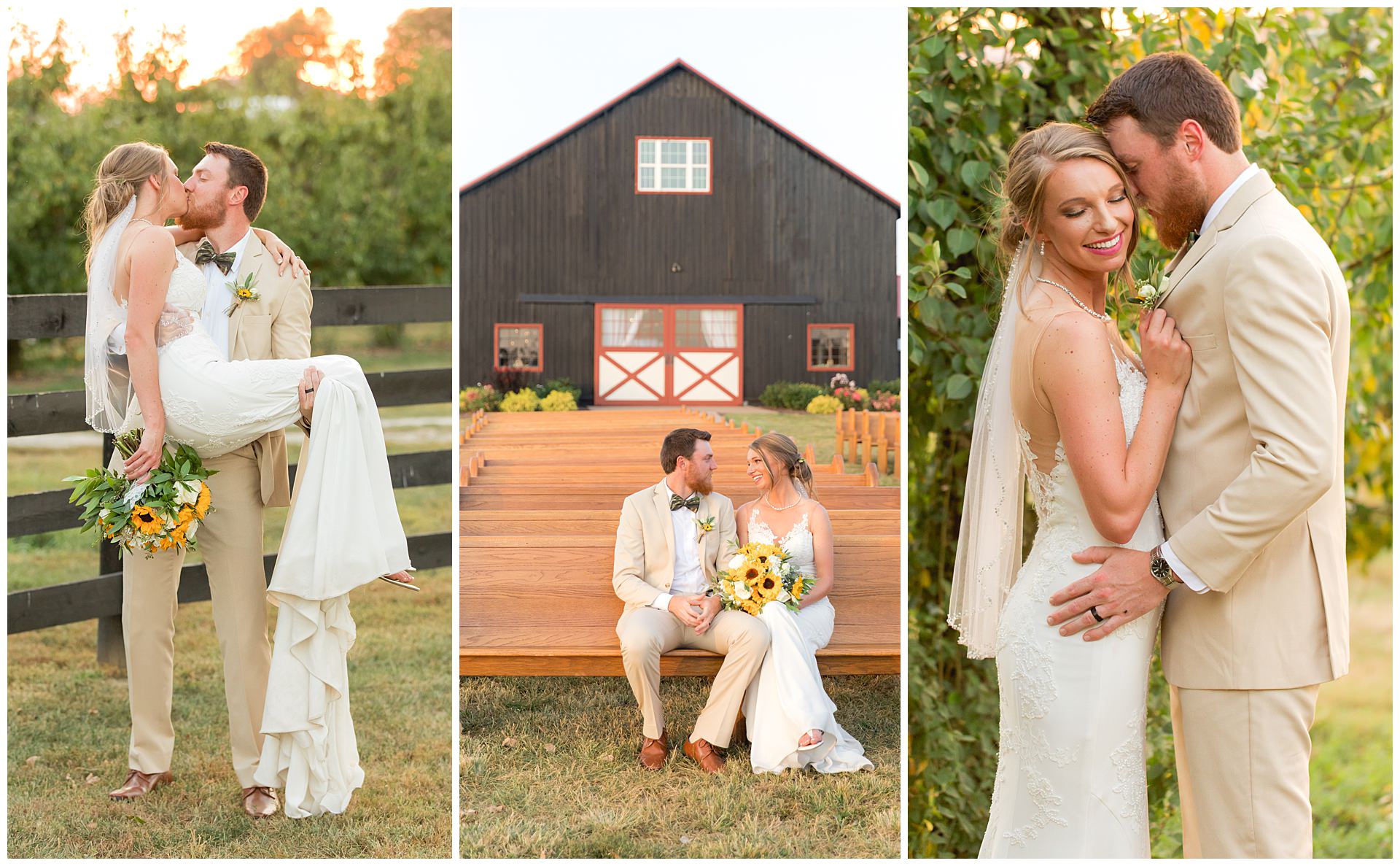 Fall Wedding Photos at Evans Orchard Event Barn in Georgetown, Kentucky