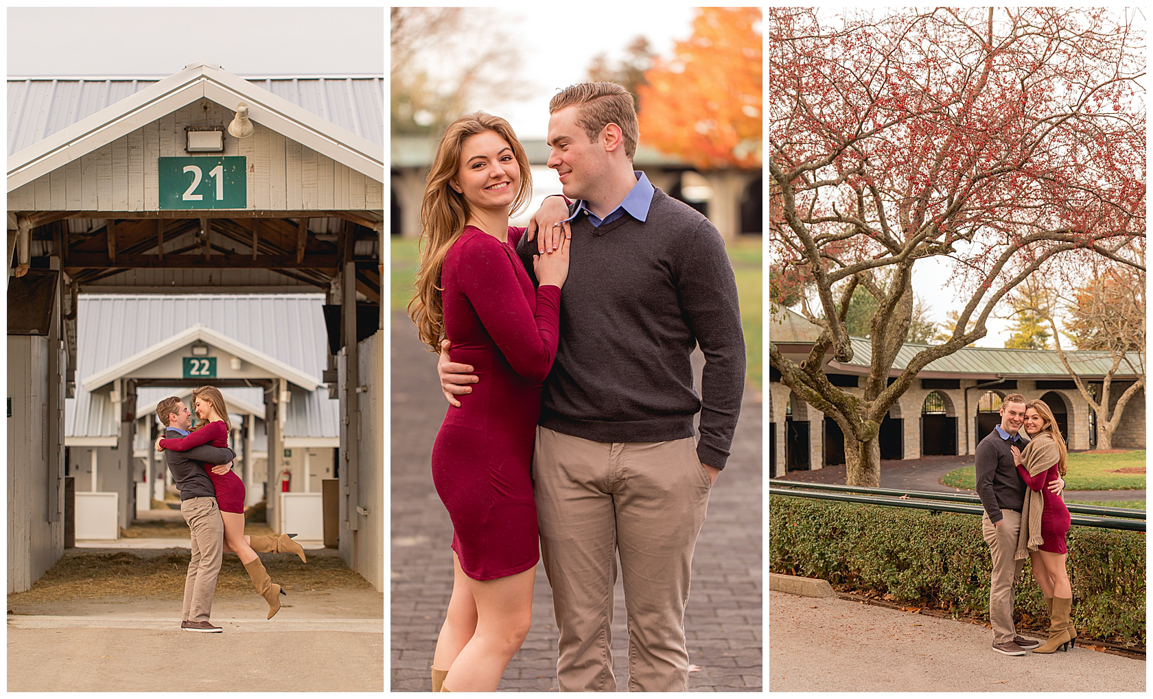 Engagement Session at Keeneland Racecourse in Lexington, Kentucky.
